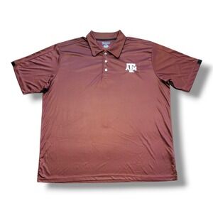 Champion Polo Burgundy Texas A&M Aggie Activewear Men's Size 2XL